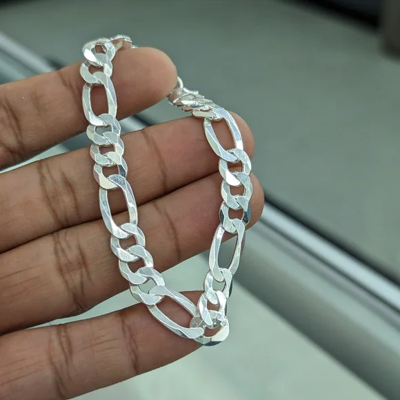 925 Sterling Silver Figaro Bracelet